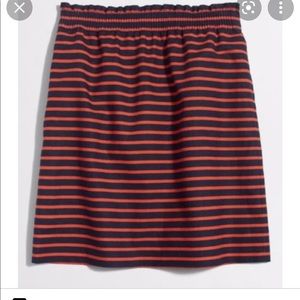 J crew mercantile nautical sidewalk skirt red blue paper bag xs 2 small